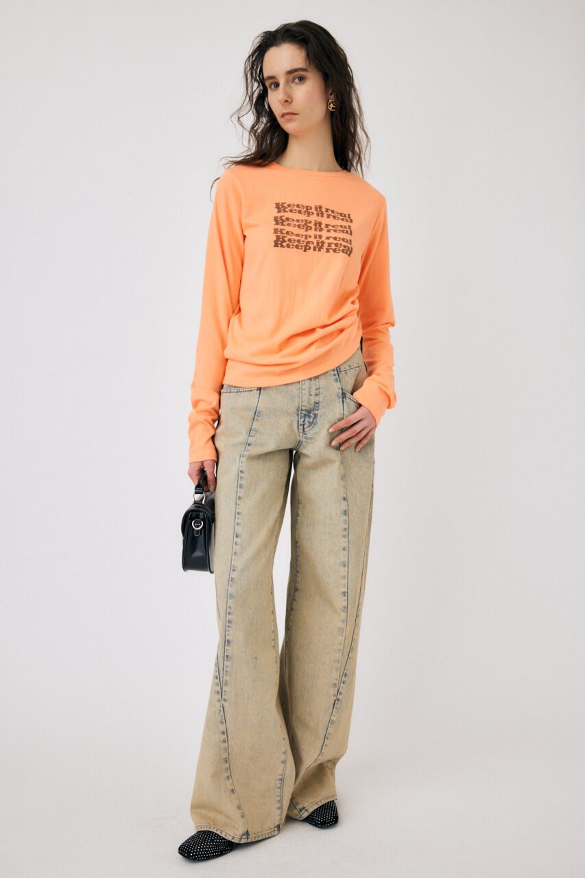 MOUSSY「CURVED LINE CHEMICAL BAGGY」|デニム|