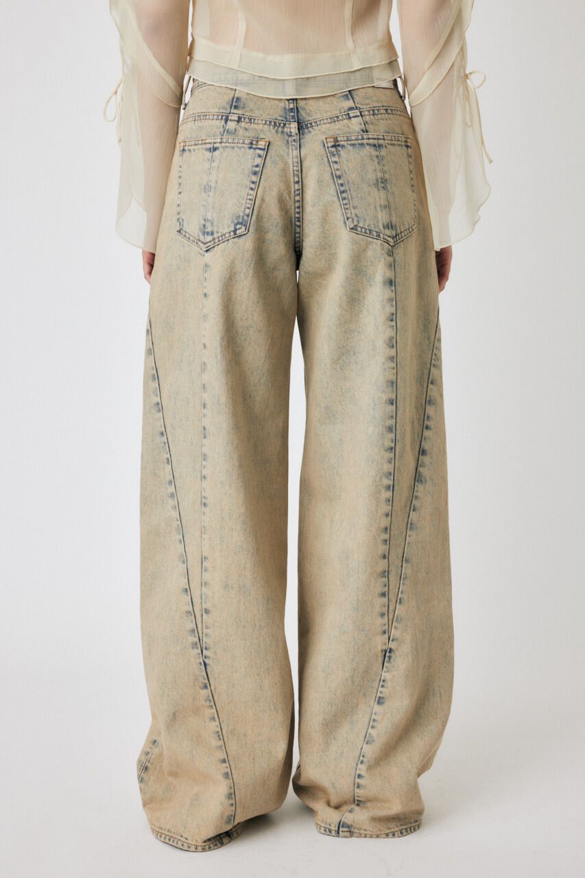 MOUSSY「CURVED LINE CHEMICAL BAGGY」|デニム|