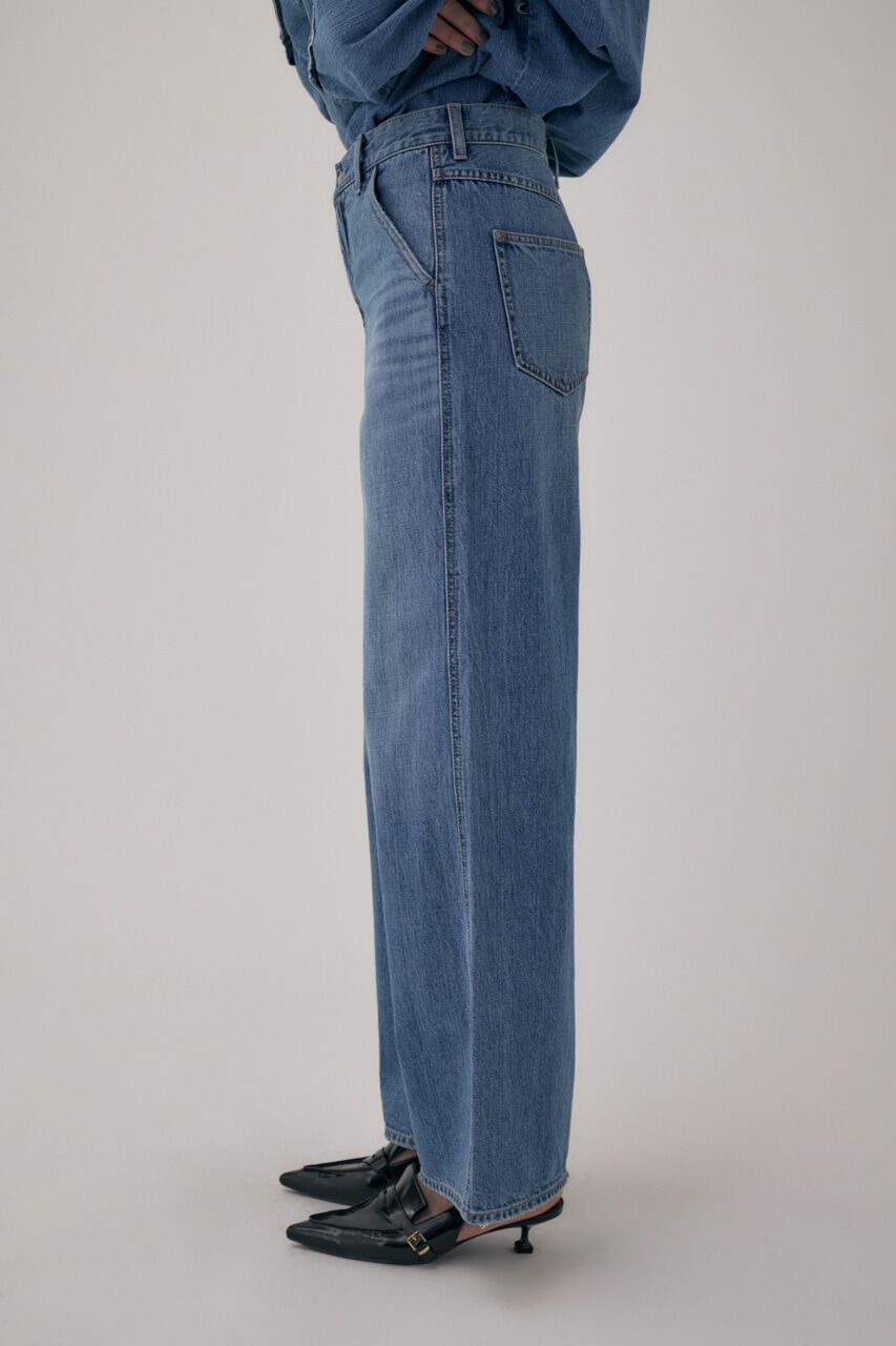 MOUSSY「オーガニックコットンデニムローライズルーズストレート」|デニム|