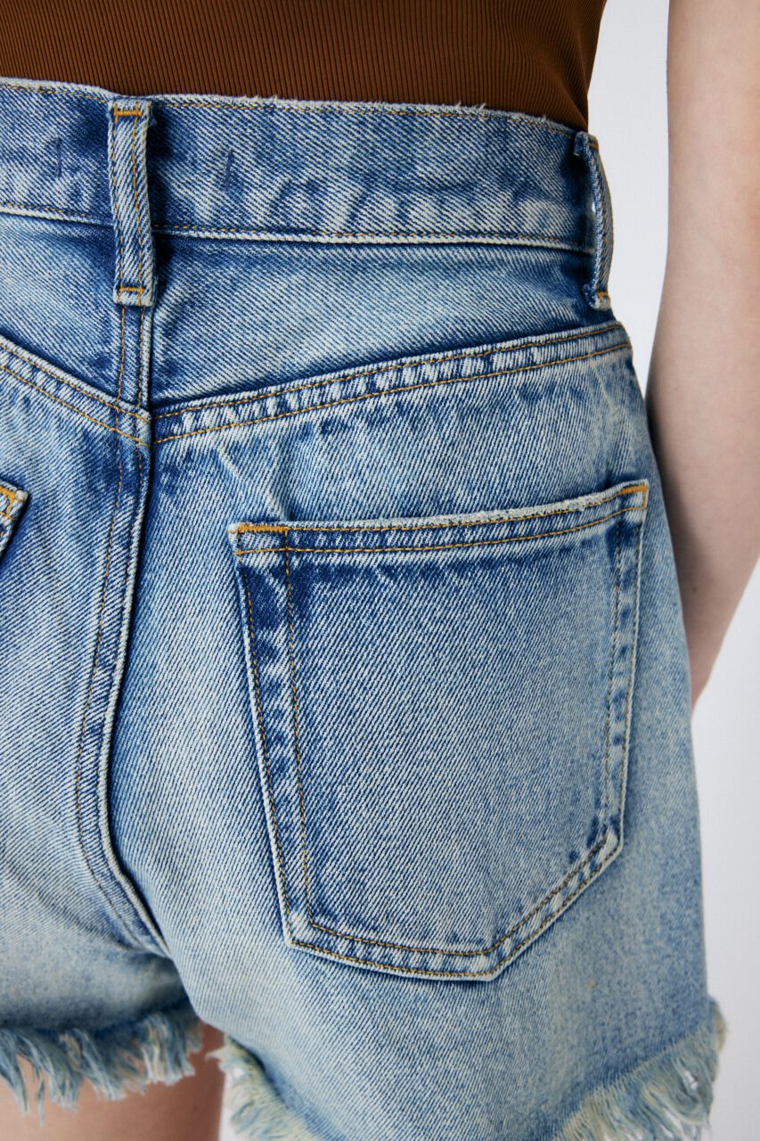 MOUSSY「HW CUT OFF ショートパンツ」|デニム|