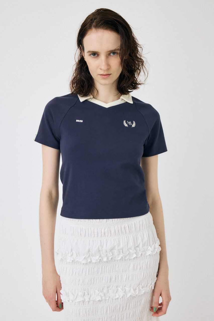 MOUSSY「TINY SOCCER シャツ」|Tシャツ・カットソー|NVY