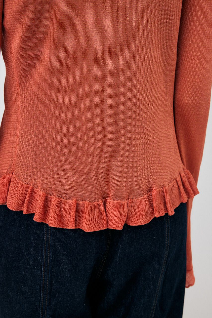 MOUSSY「OPEN NECK SHEER カーディガン」|カーディガン|