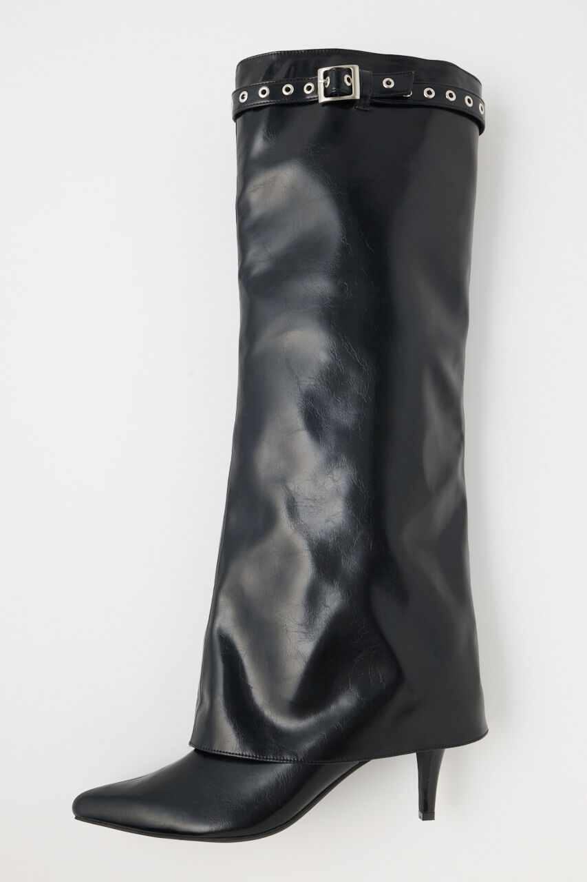 MOUSSY「WIDE COVER ロングブーツ」|その他|BLK