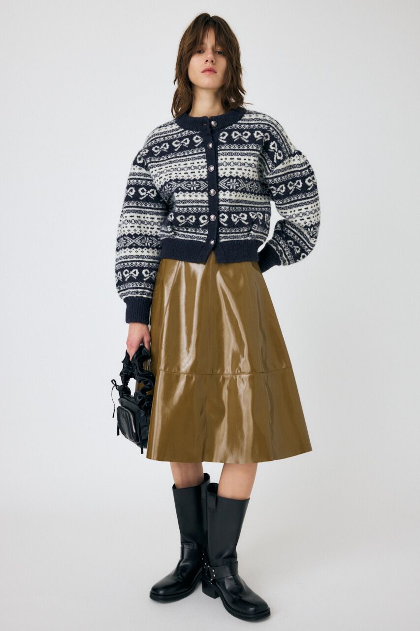 MOUSSY「F/LEATHER フレアスカート」|スカート|BRN