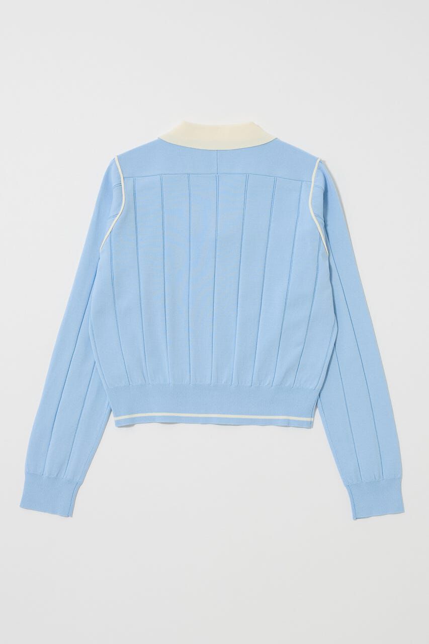 MOUSSY「BI COLOR KNIT ポロ」|ニット・セーター|