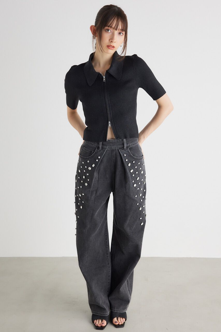 rienda「ZIPシャツKnit TOP」|ニット・セーター|