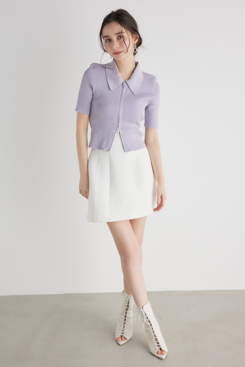 rienda「ZIPシャツKnit TOP」|ニット・セーター|