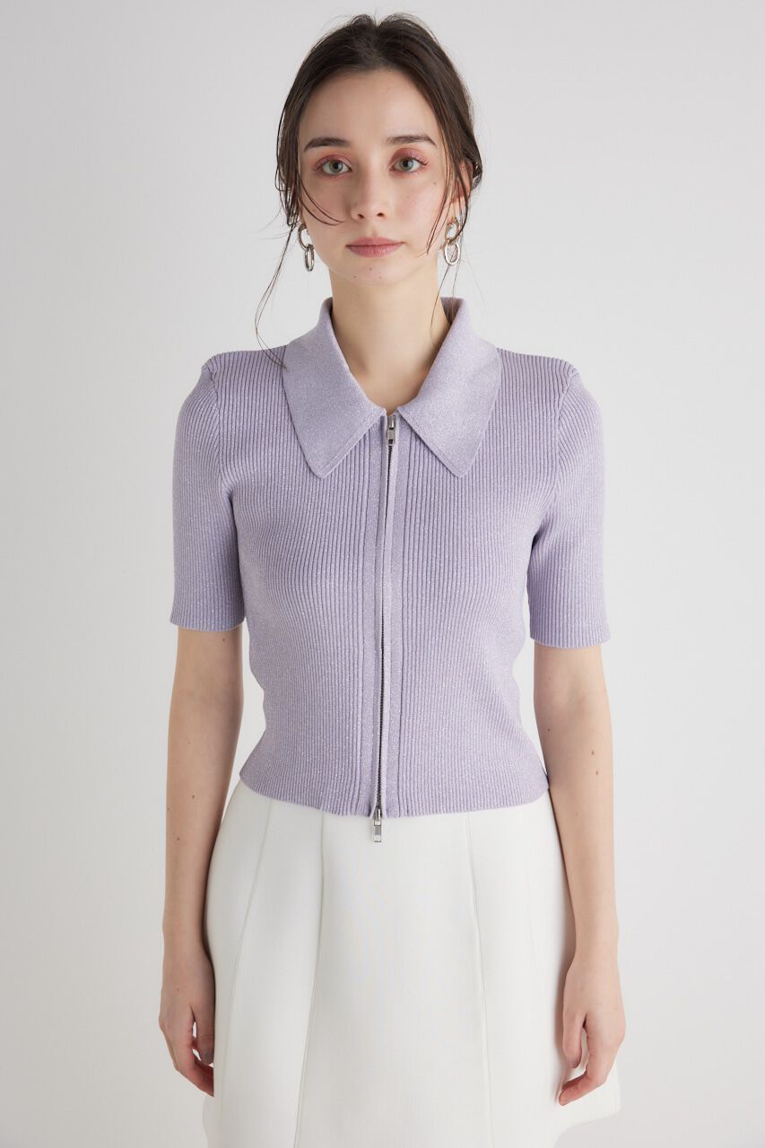 rienda「ZIPシャツKnit TOP」|ニット・セーター|