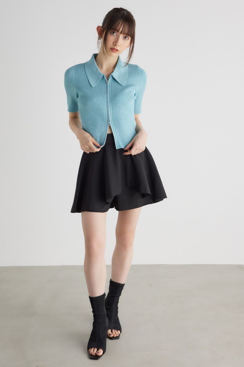 rienda「ZIPシャツKnit TOP」|ニット・セーター|