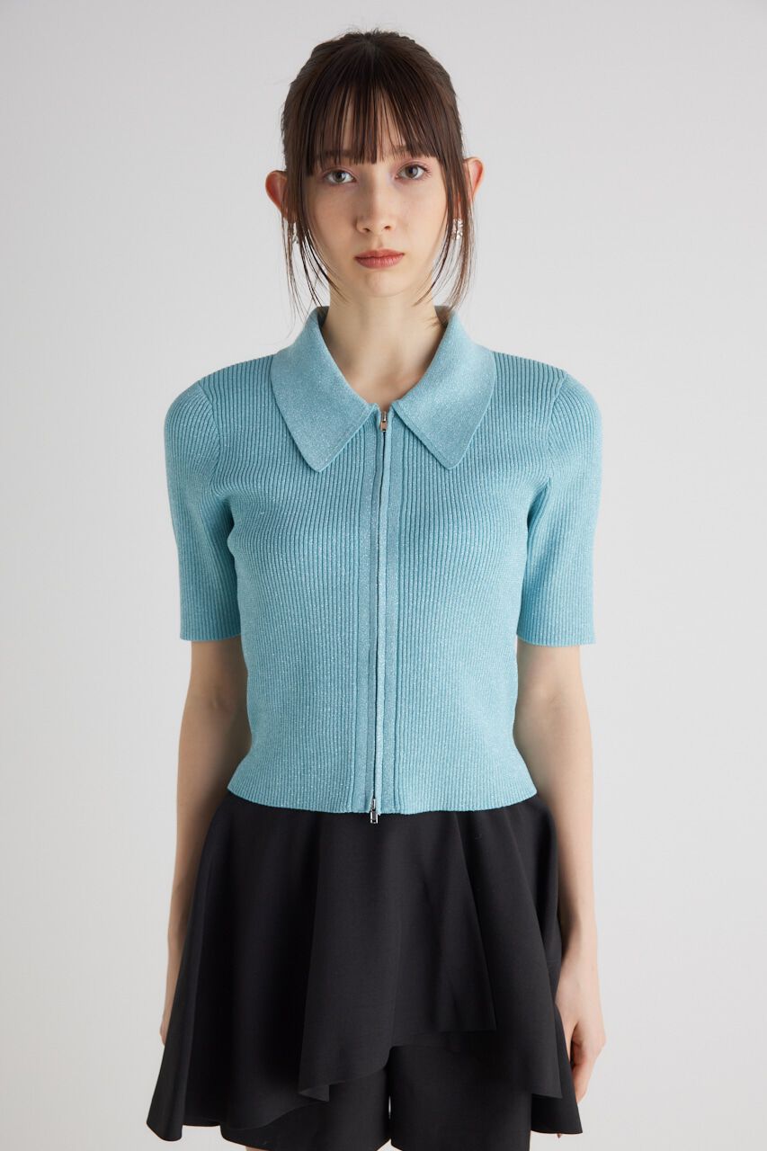 rienda「ZIPシャツKnit TOP」|ニット・セーター|