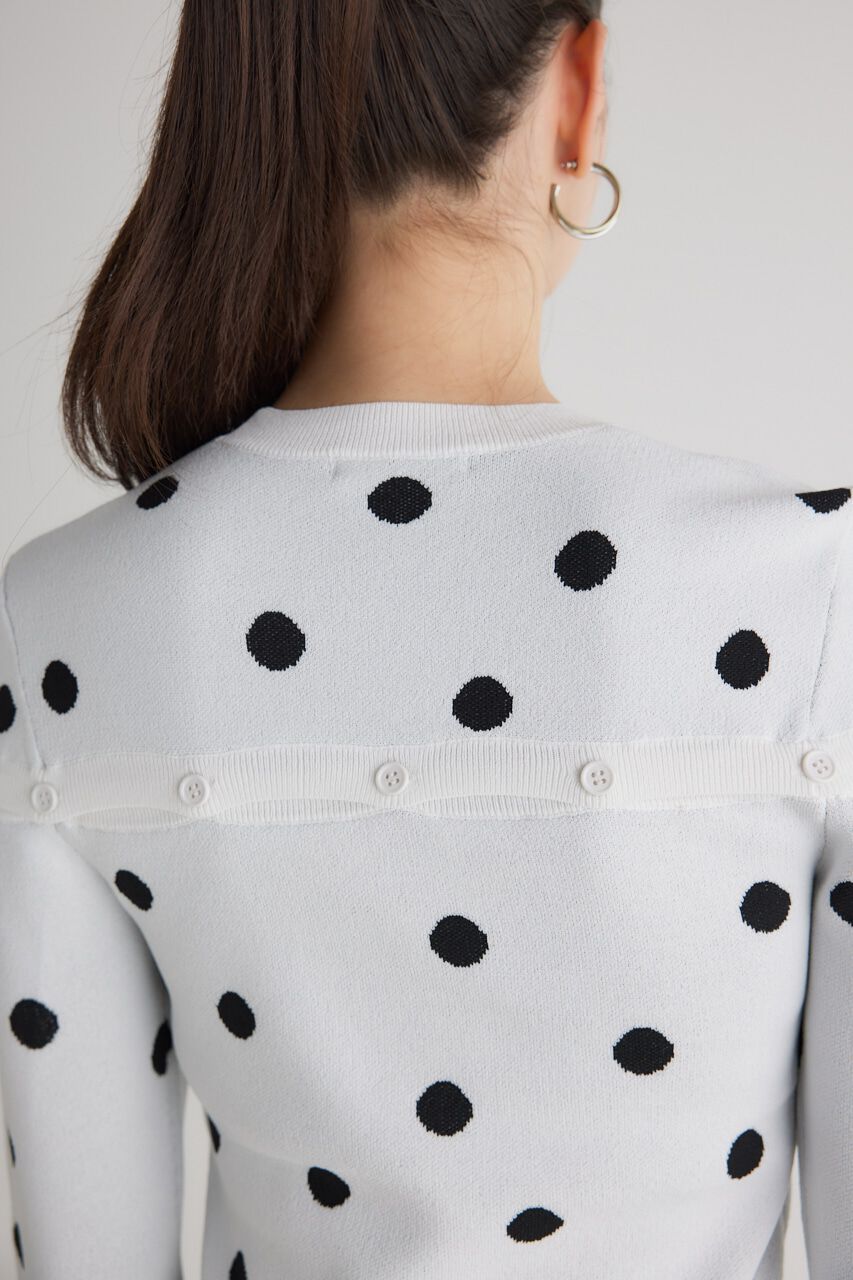 rienda「ケープボタンデザイン Knit TOP」|ニット・セーター|