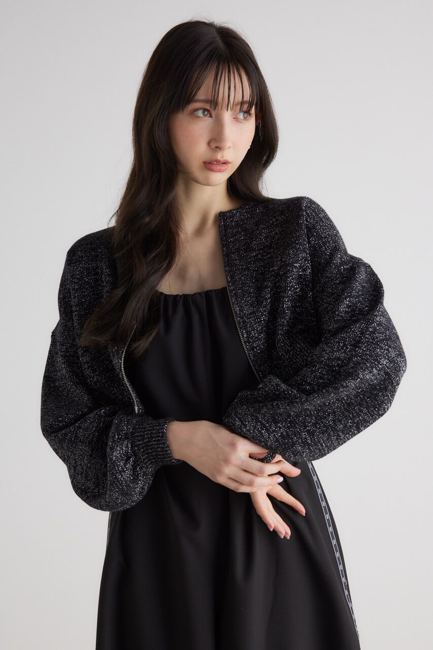 rienda「フロントZIPショート Knit BZ」|ブルゾン・スタジャン|