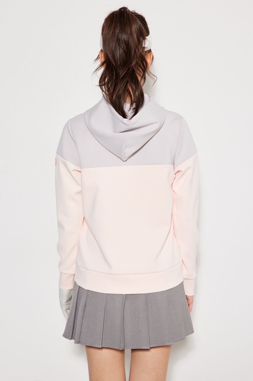 rienda「バイカラーロゴカットパーカー」|パーカー|