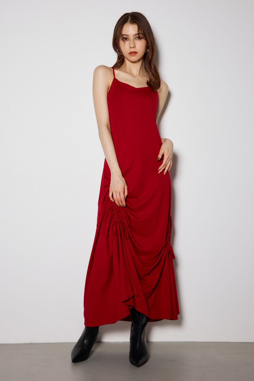 rienda「ドローストリングカットキャミソールワンピース」|ワンピース|D/RED3