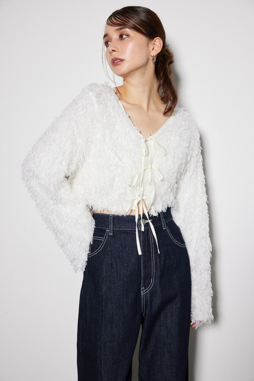 rienda「マルチWAYフェイクフェザーカーデ」|カーディガン|