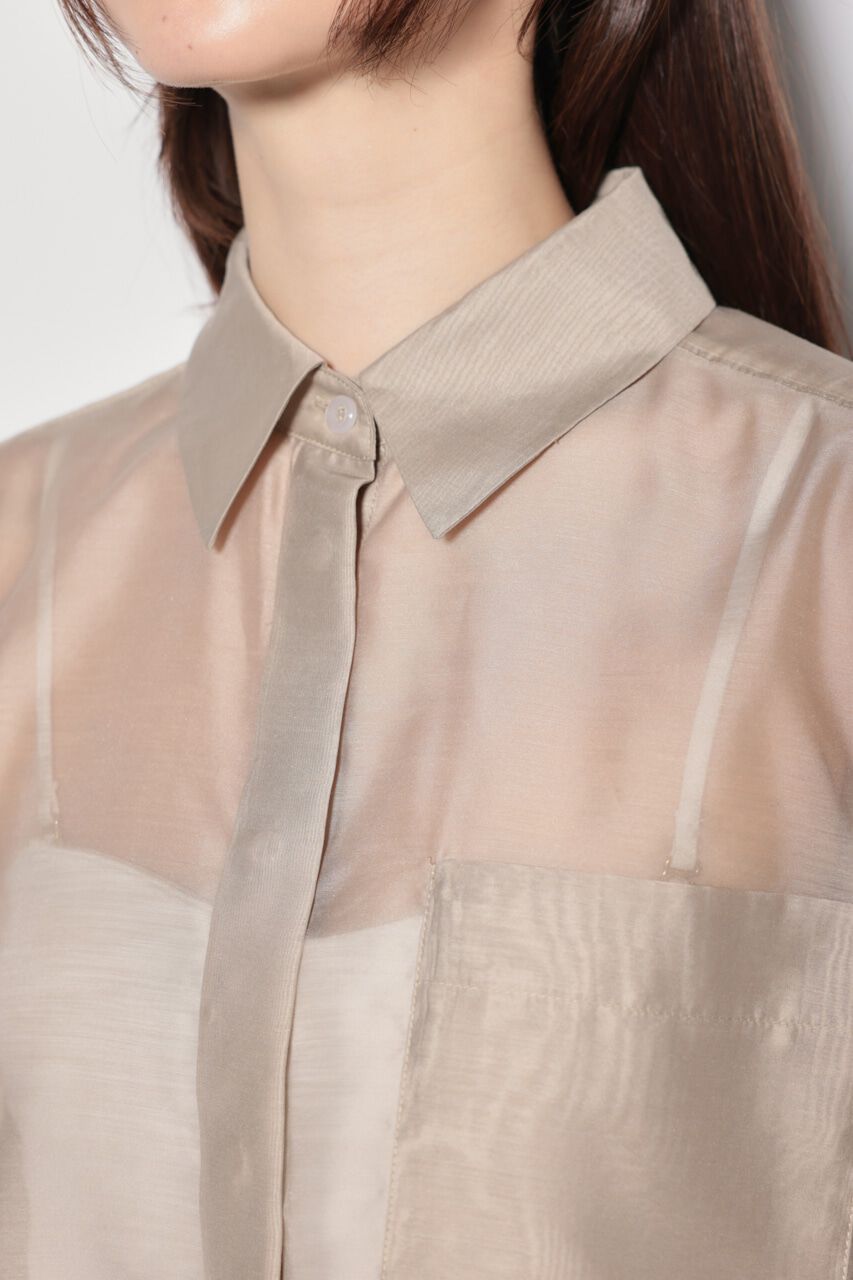 rienda「ビジュースリーヴシアーシャツ」|シャツ・ブラウス|