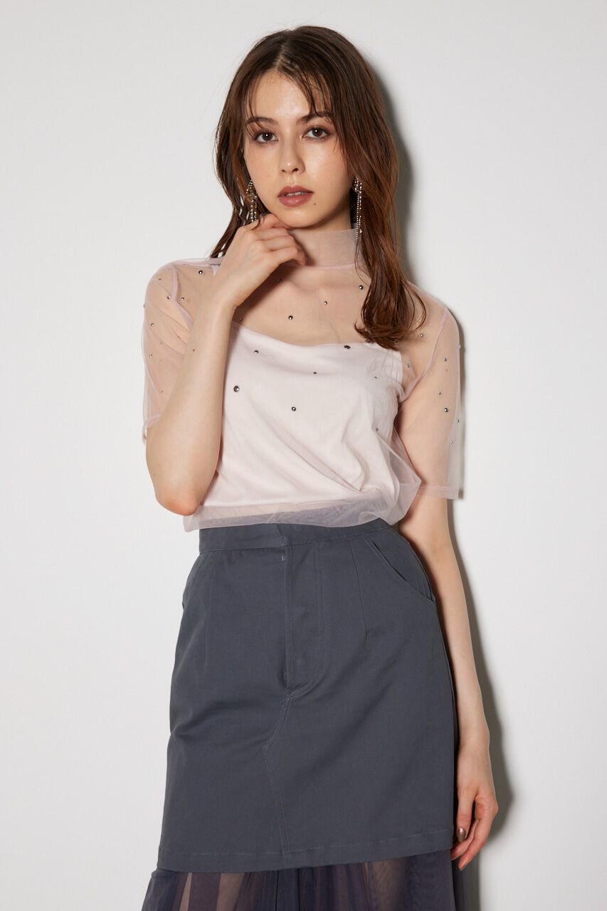 rienda「メタルボールシアートップス」|Tシャツ・カットソー|