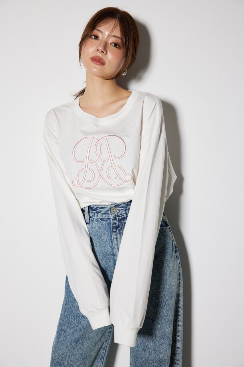 rienda「WRRロンクスリーブTシャツ」|Tシャツ・カットソー|柄PNK5