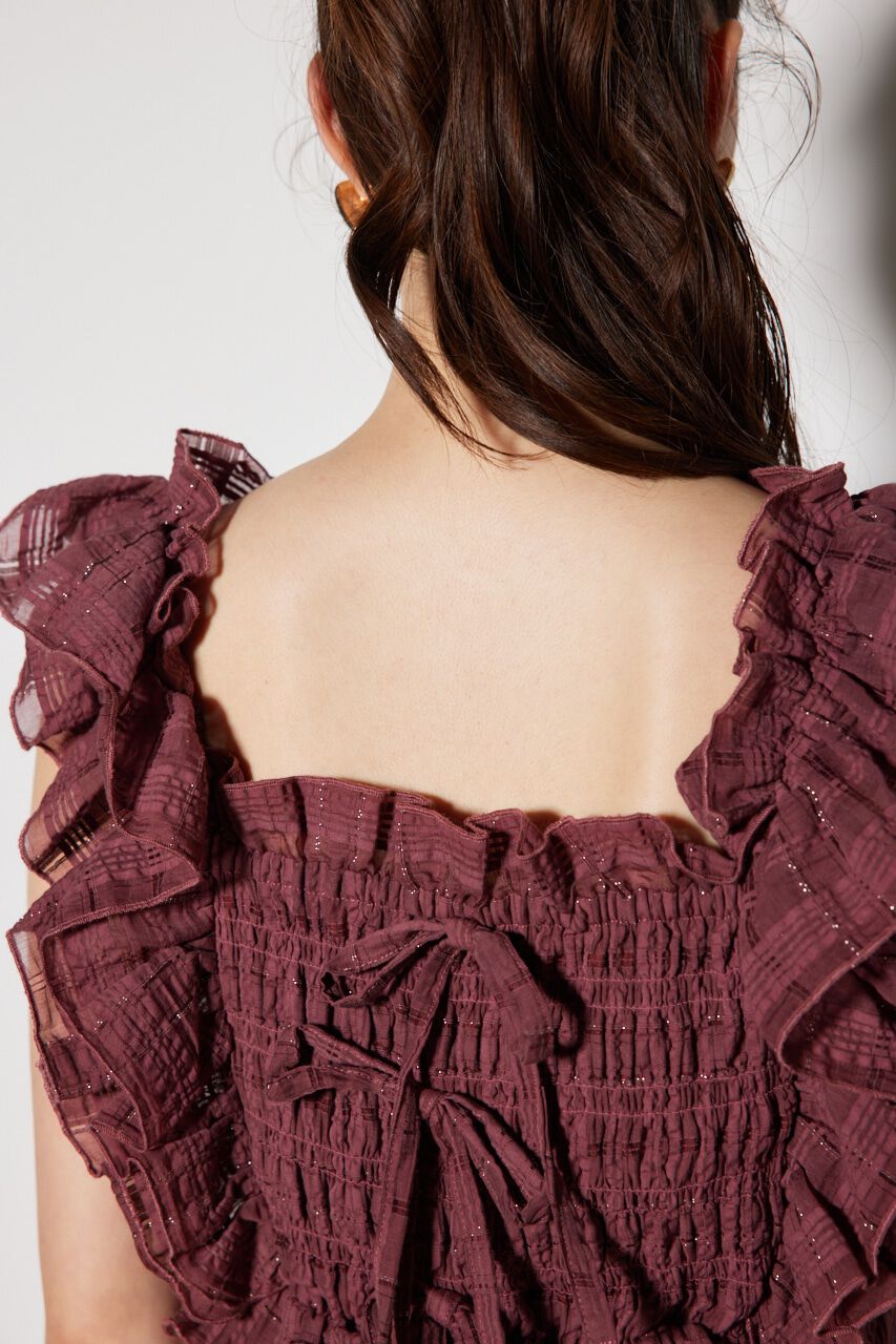 rienda「シャーリングペプラムトップス」|チュニック|