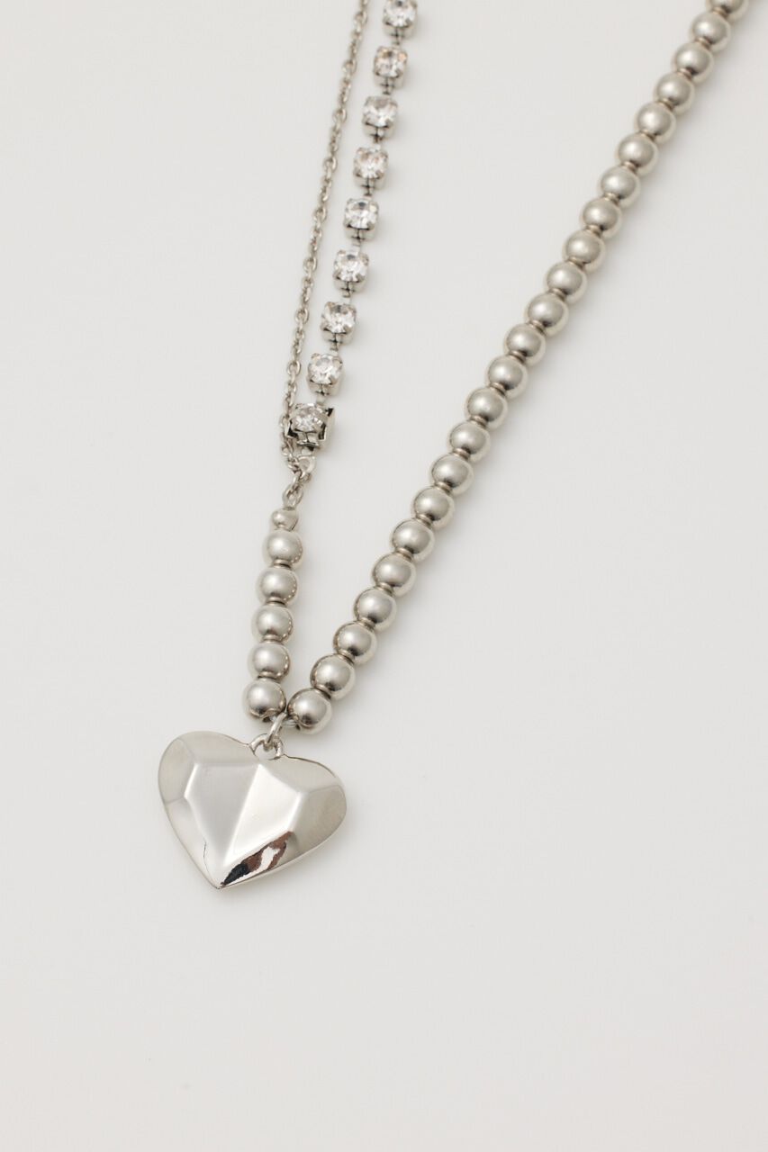 rienda「メタリックハートネックレス」|ネックレス|