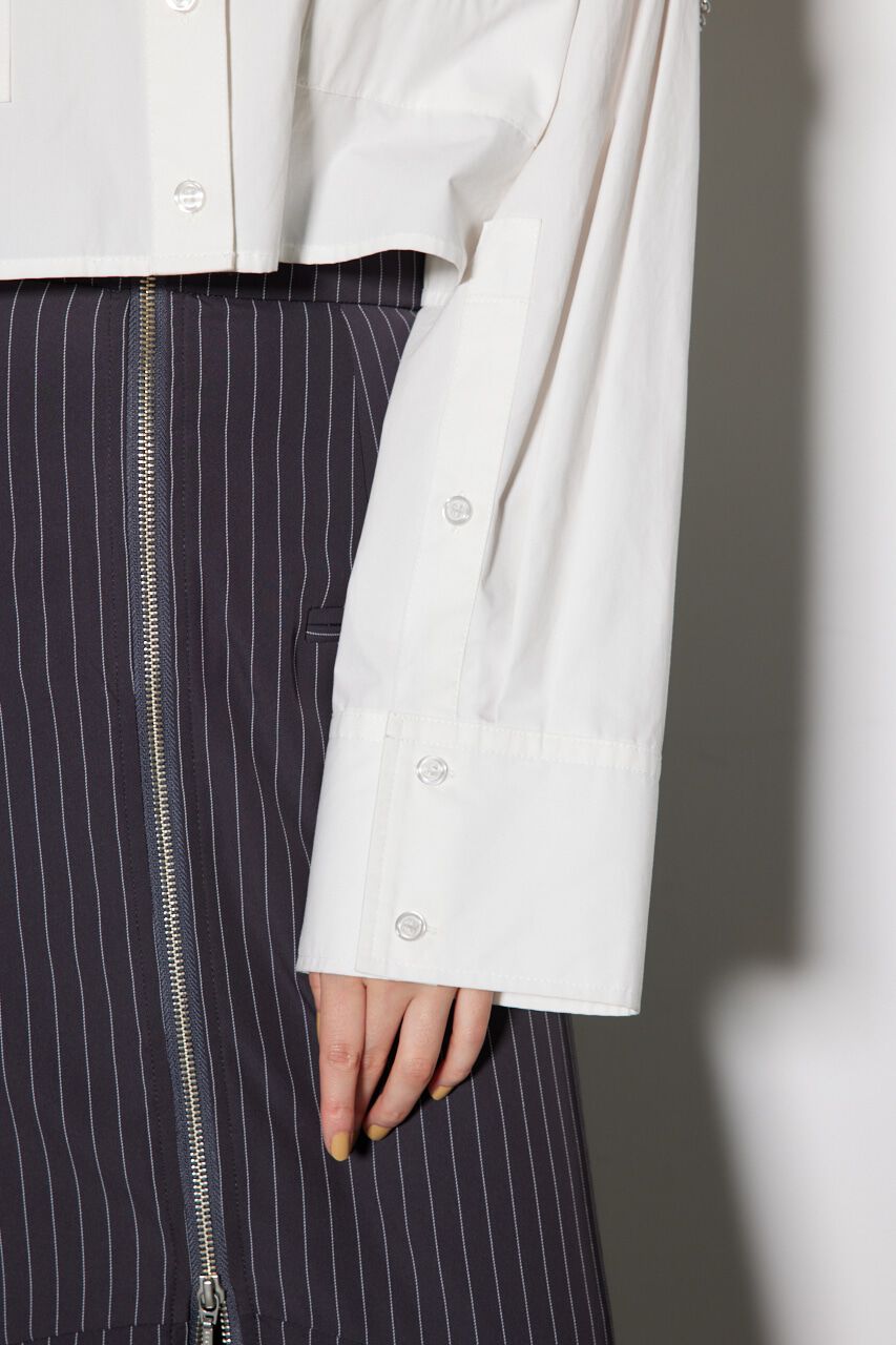 rienda「ショルダーチェーンオーバーシャツ」|シャツ・ブラウス|