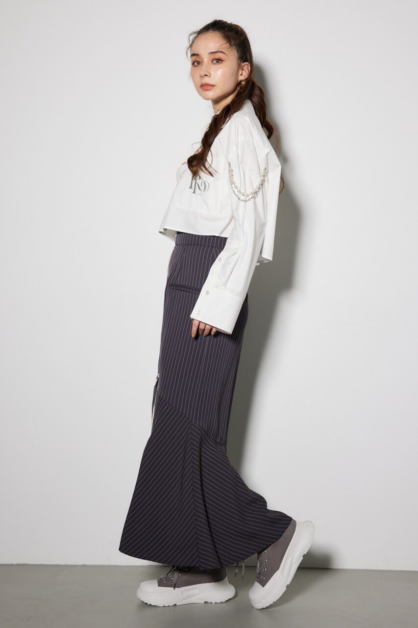 rienda「ショルダーチェーンオーバーシャツ」|シャツ・ブラウス|