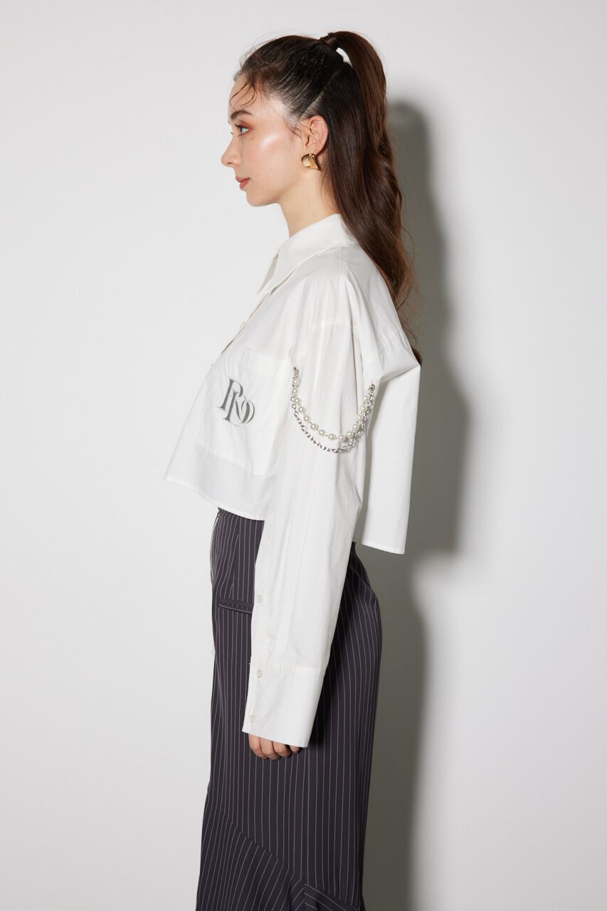 rienda「ショルダーチェーンオーバーシャツ」|シャツ・ブラウス|