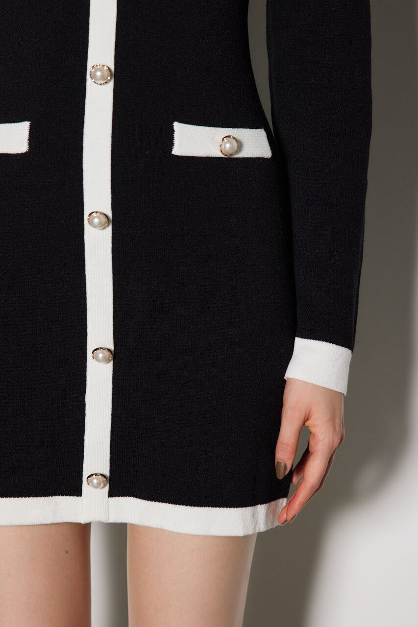 rienda「バイカラーニットミニワンピース」|ワンピース|