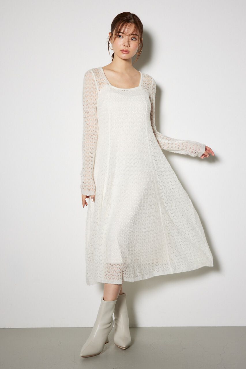 rienda「ソフティーニットフレアワンピース」|ワンピース|