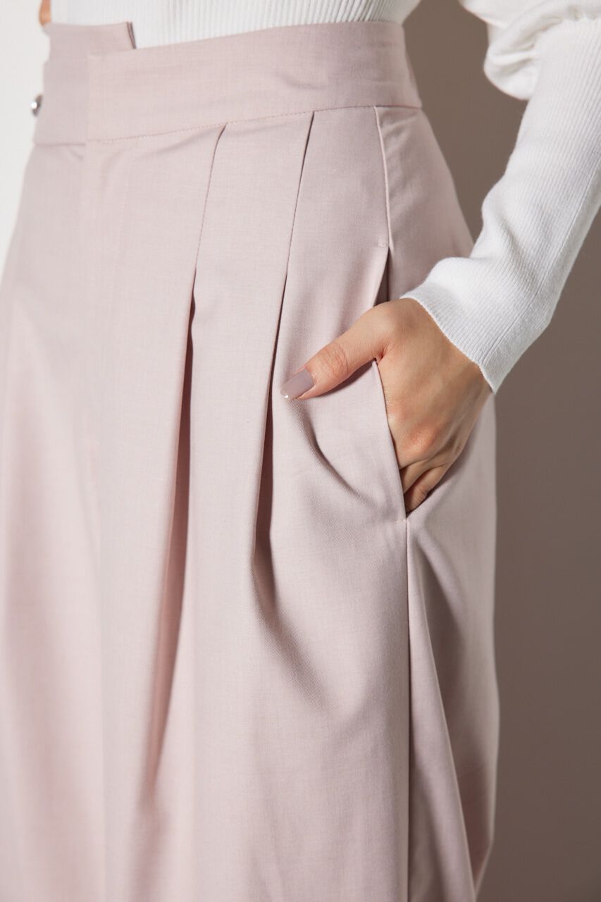 rienda「レイヤードベルトジャストウエストパンツ」|その他|