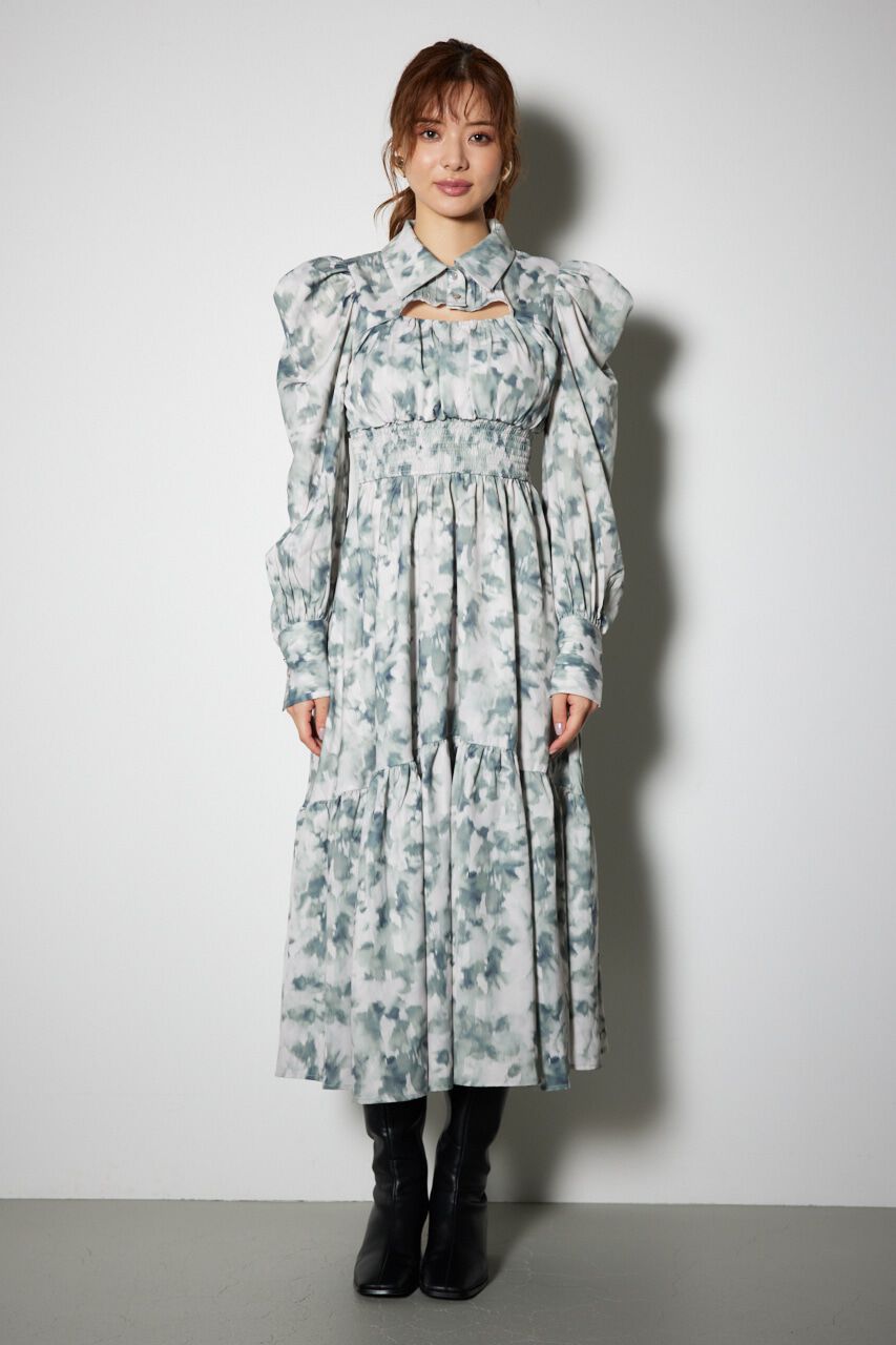 rienda「ウエストシャーリングシャツディテールワンピース」|ワンピース|