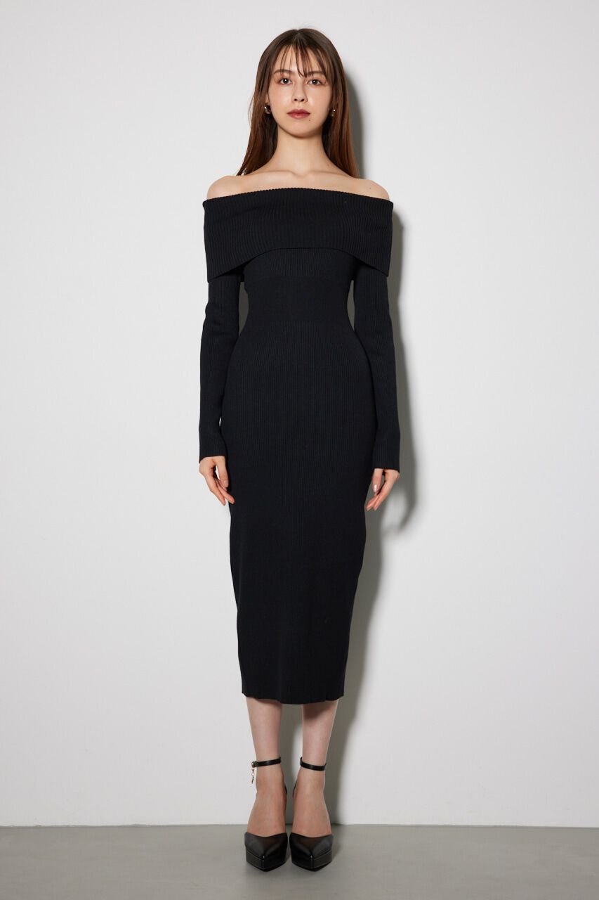 rienda「オフショルダータイトニットワンピース」|ワンピース|