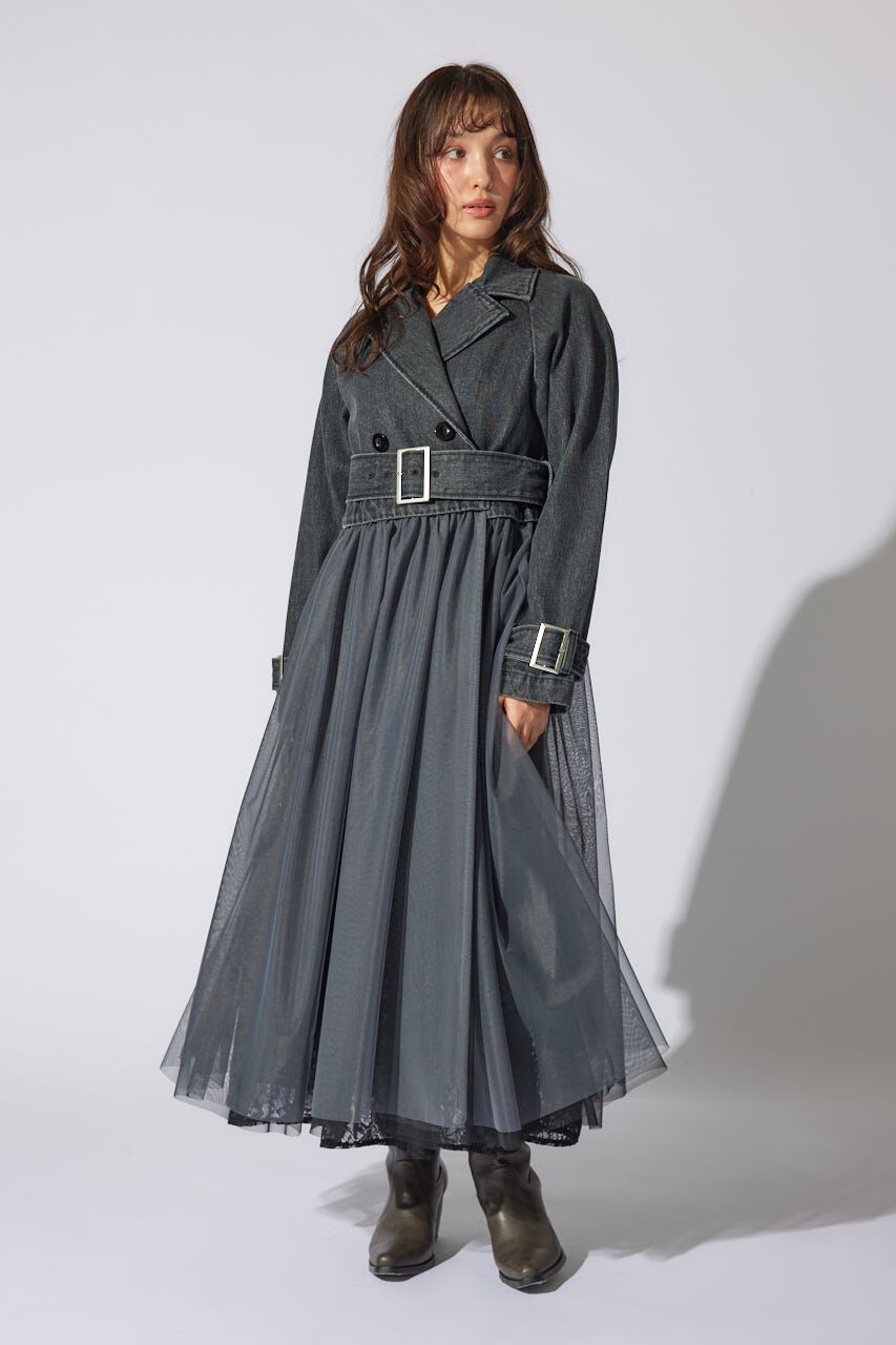 rienda「チュールコンビトレンチコート」|その他|