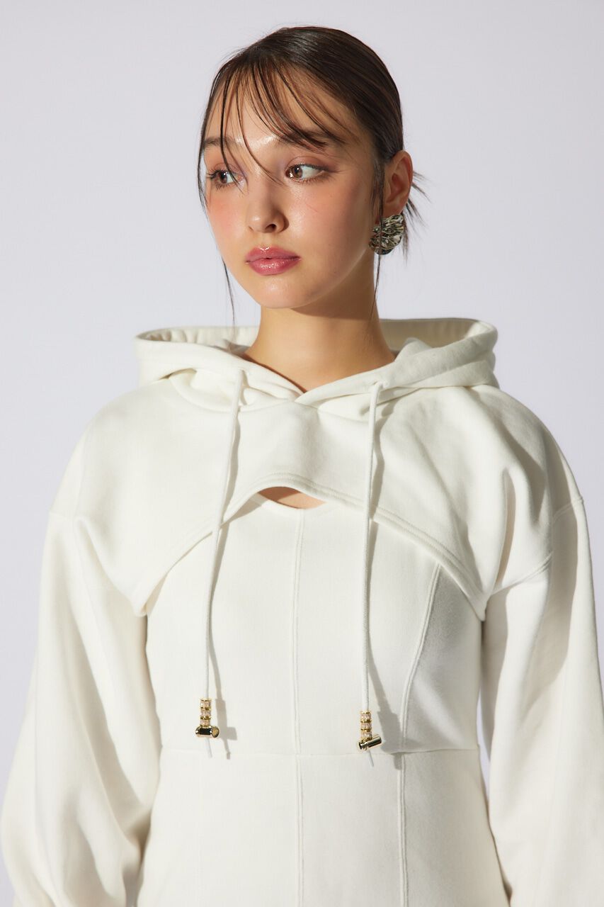 rienda「レイヤードパーカーワンピース」|ワンピース|