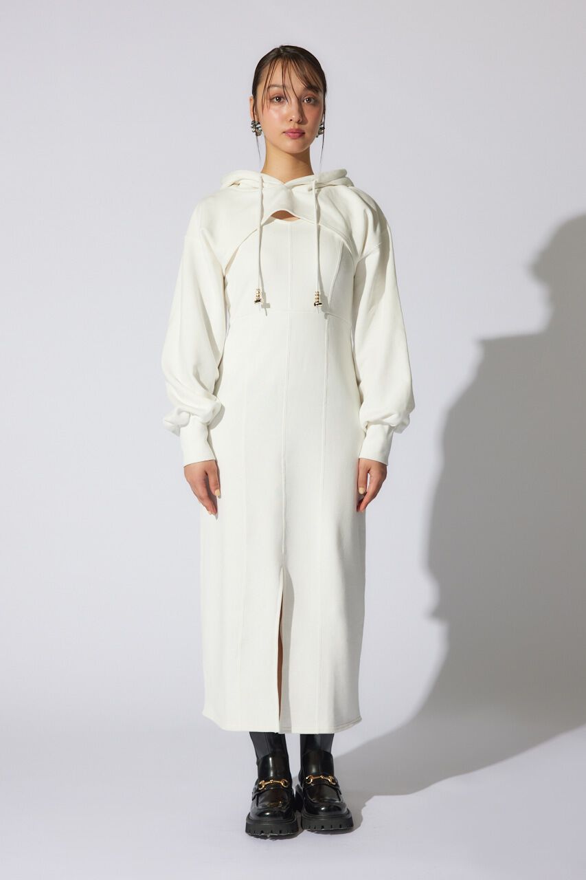 rienda「レイヤードパーカーワンピース」|ワンピース|