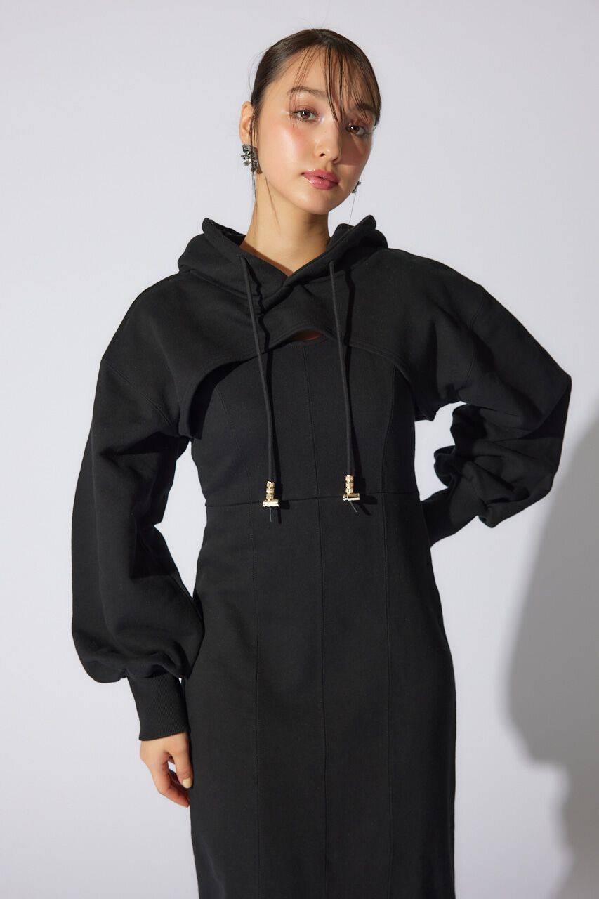 rienda「レイヤードパーカーワンピース」|ワンピース|