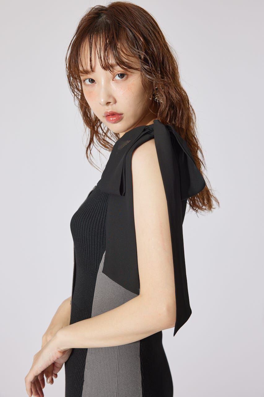 rienda「バイカラーリボンワンピース」|ワンピース|