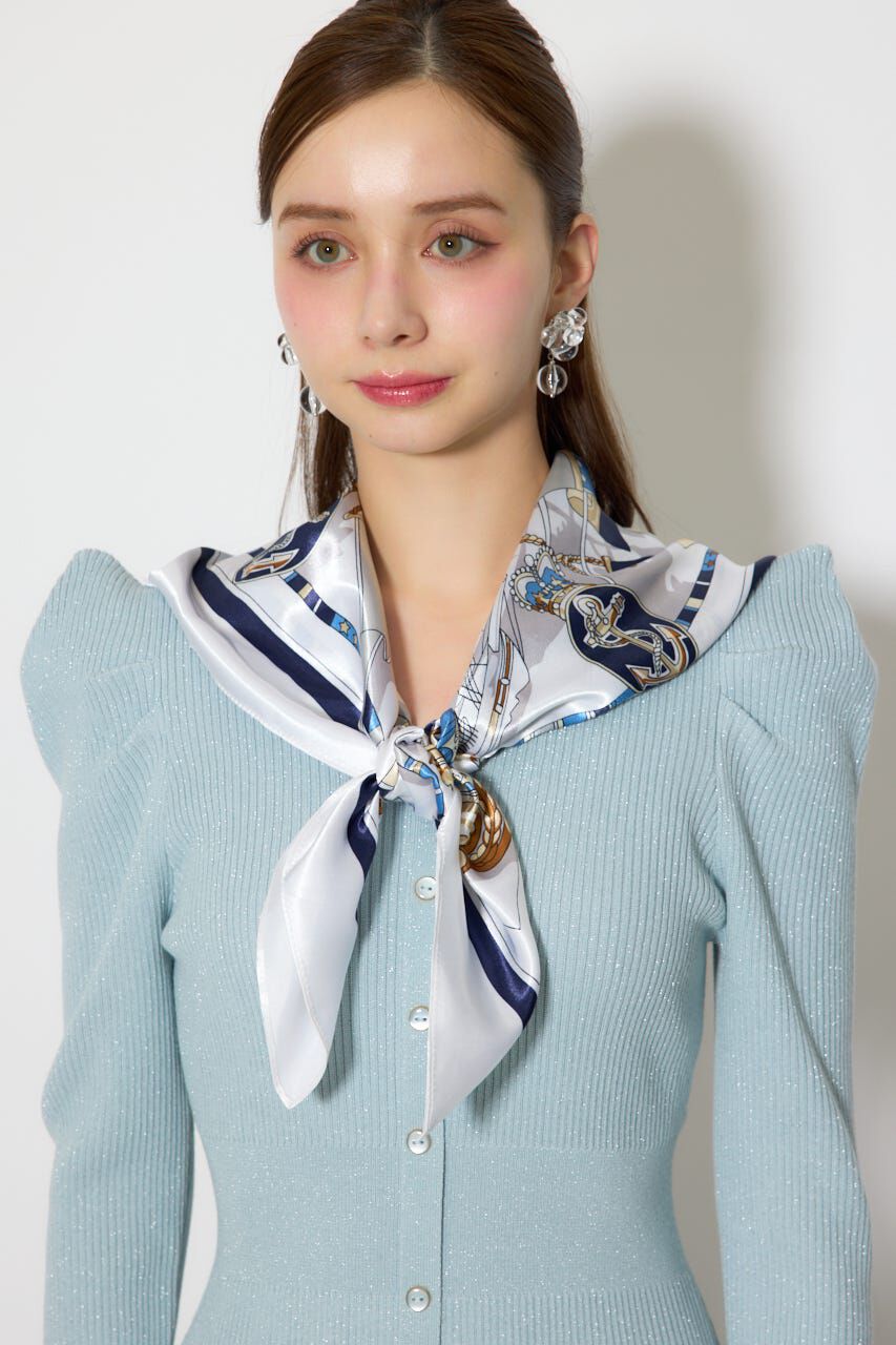 rienda「スカーフ付きマーメイドニットワンピース」|ワンピース|