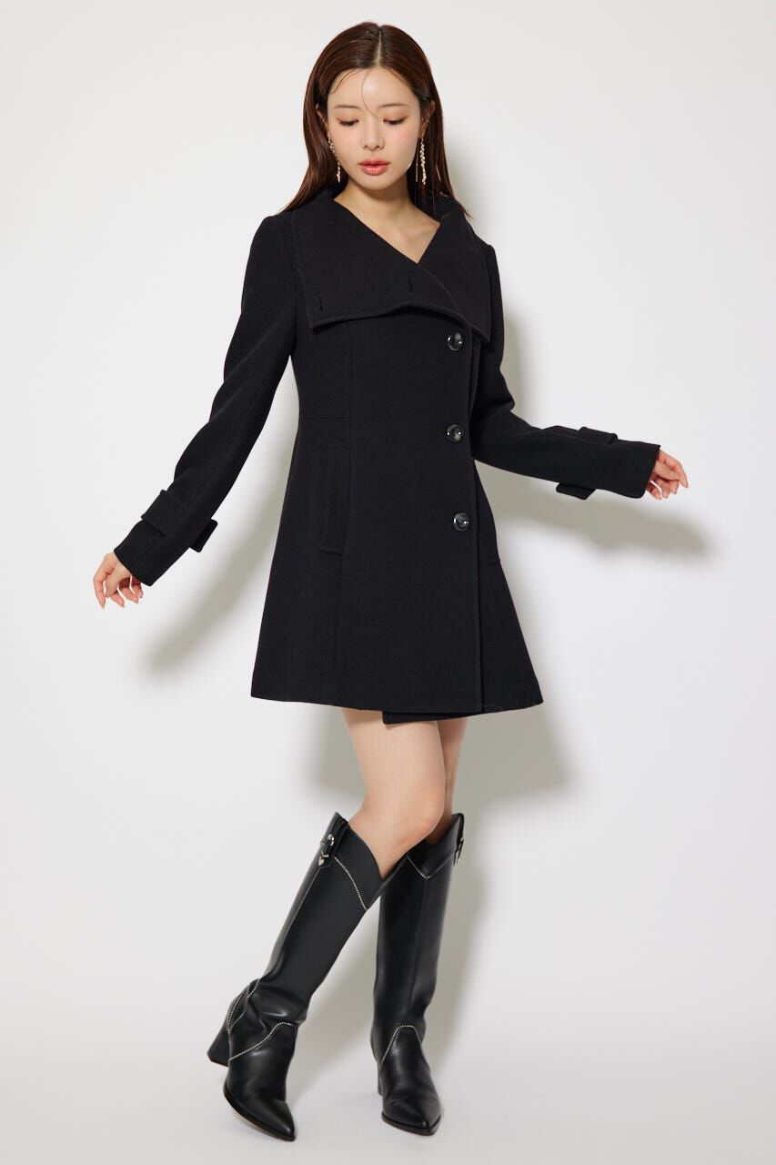 rienda「25オーバーネックシンデレララインミニコート」|その他|