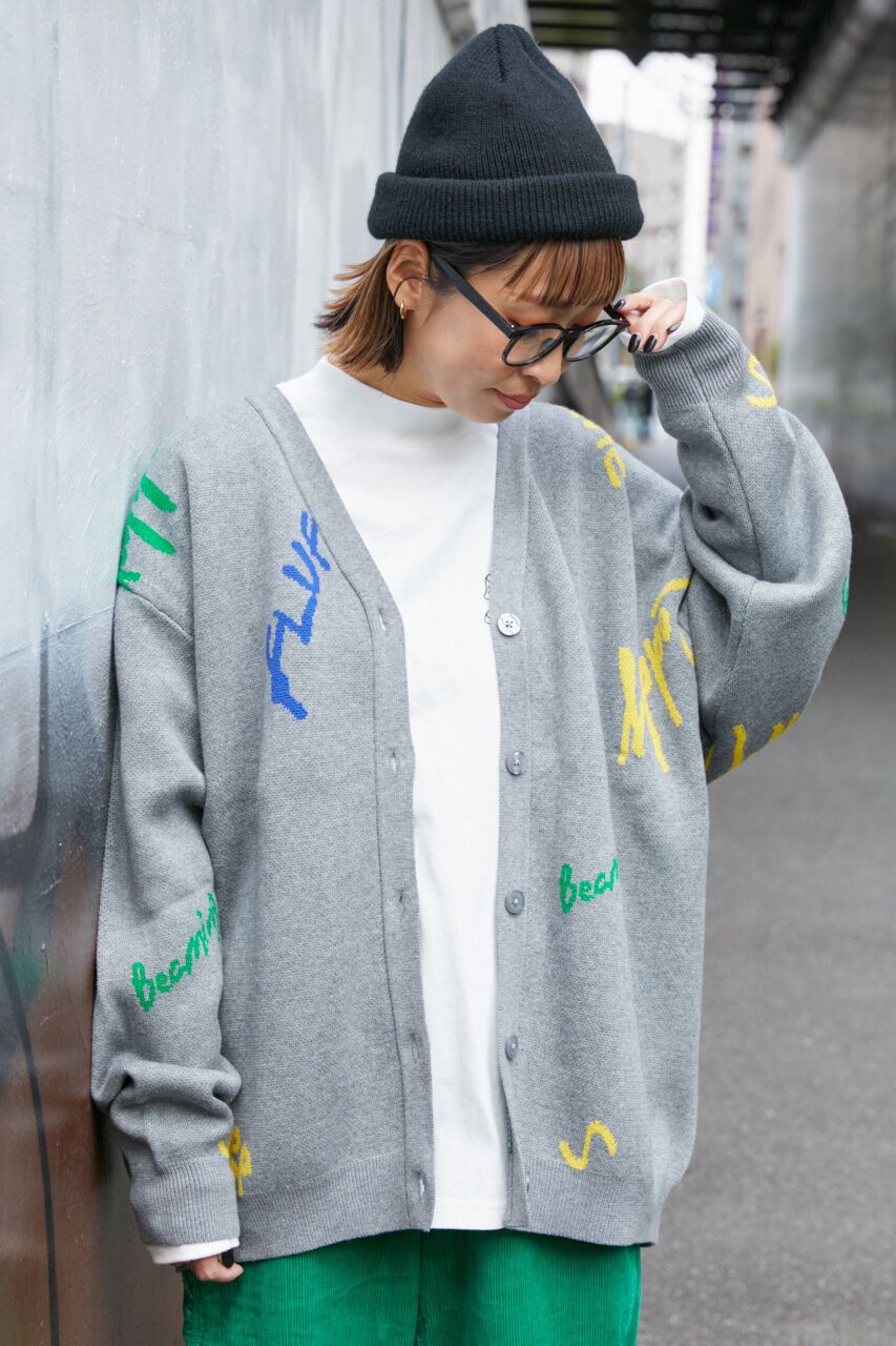 RODEO CROWNS「（WEB限定）アソートパターンニットカーディガン」|カーディガン|柄T.GRY5