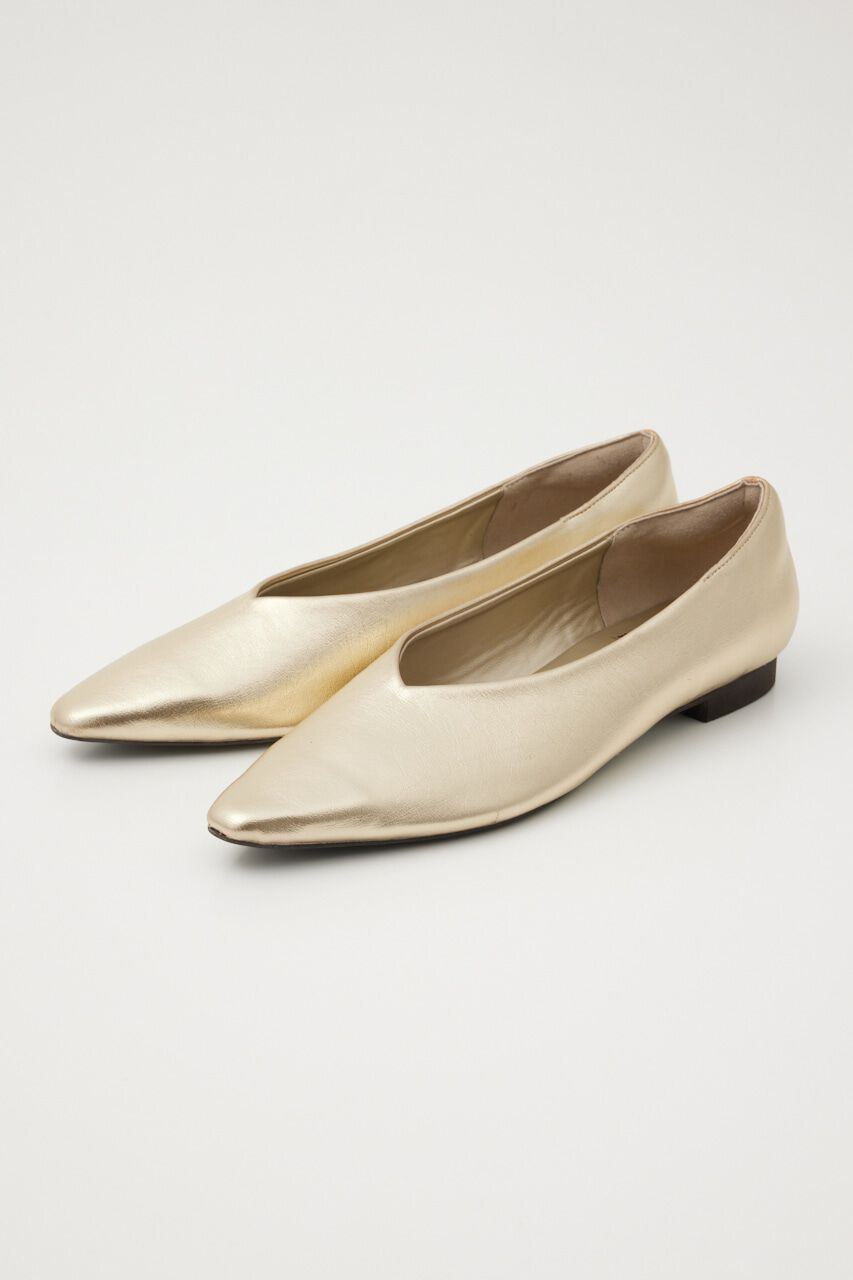 RODEO CROWNS「シャイニーフラットパンプス」|サンダル|GLD