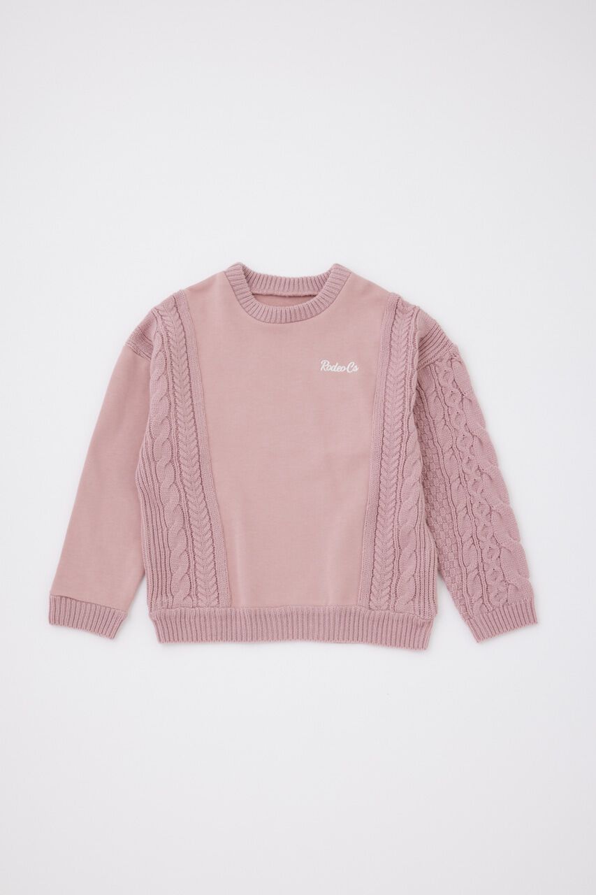 RODEO CROWNS「キッズ RCWスウェットコンビニットトップス」|ニット・セーター|D/PNK3