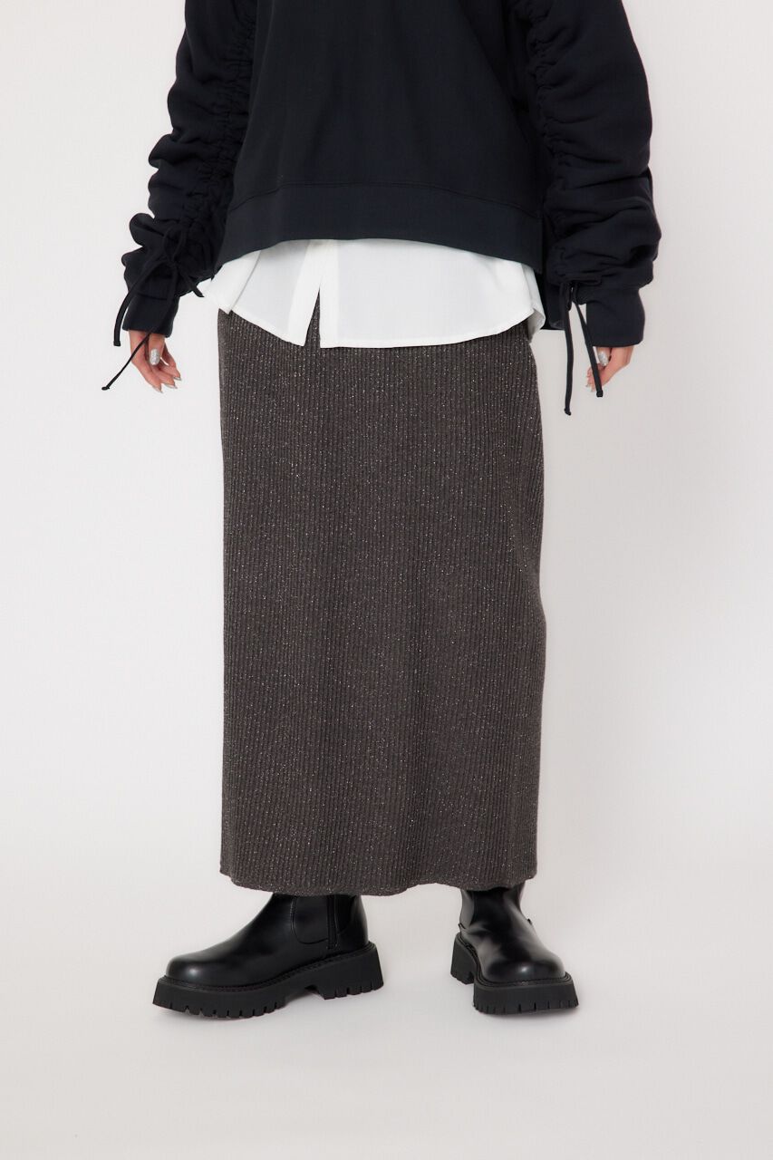 RODEO CROWNS「メタリック リブニット スカート」|スカート|C.GRY