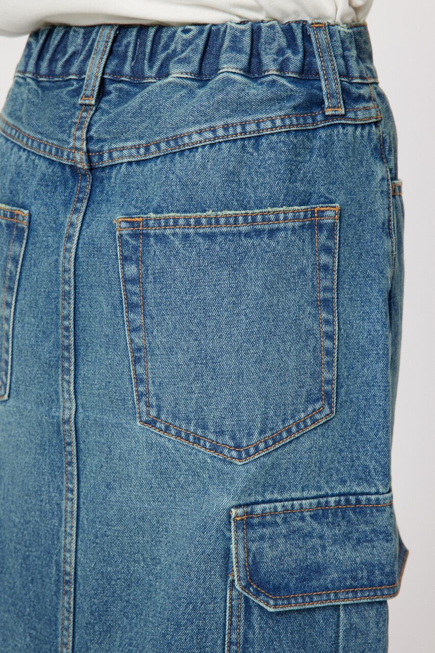 RODEO CROWNS「デニムカーゴマキシスカート」|スカート|