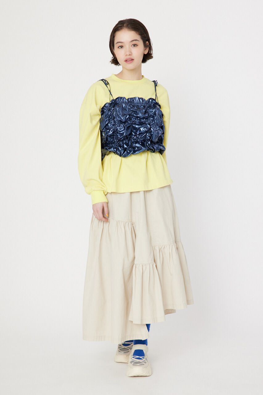 RODEO CROWNS「メタリックギャザーキャミソール」|キャミソール|