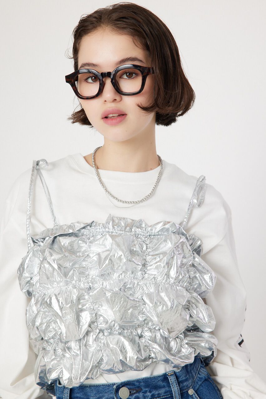 RODEO CROWNS「メタリックギャザーキャミソール」|キャミソール|SLV