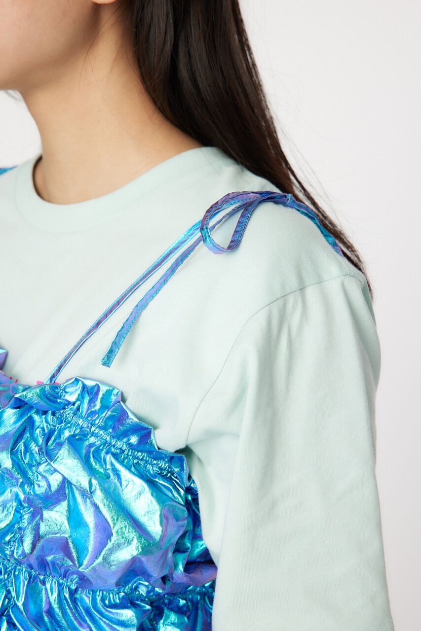 RODEO CROWNS「メタリックギャザーキャミソール」|キャミソール|