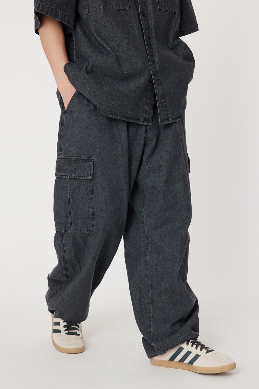 RODEO CROWNS「デニムワイドカーゴパンツ」|その他|BLK