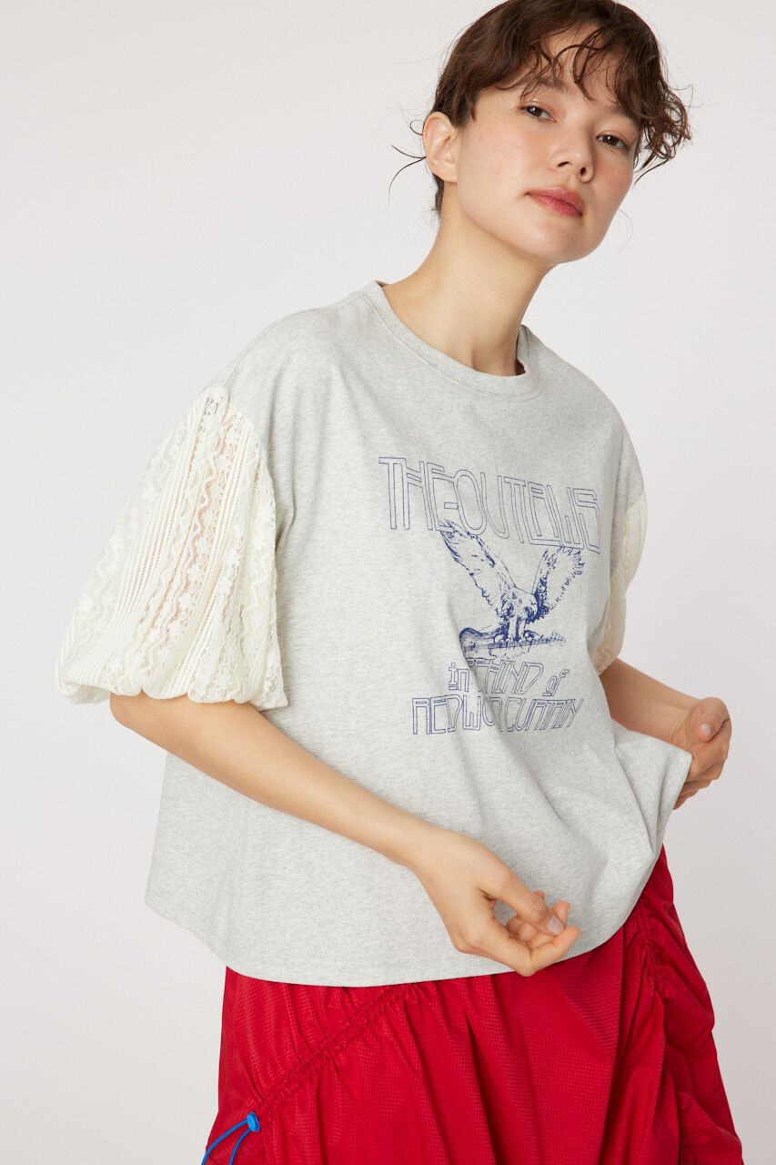 RODEO CROWNS「レーススリーブトップス」|Tシャツ・カットソー|