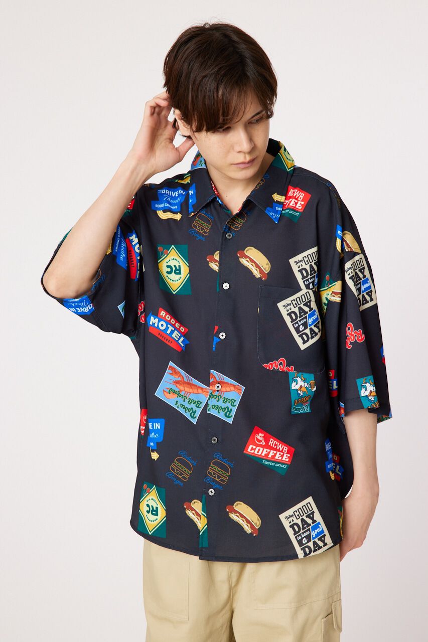 RODEO CROWNS「サインボードシャツ」|シャツ・ブラウス|柄BLK5